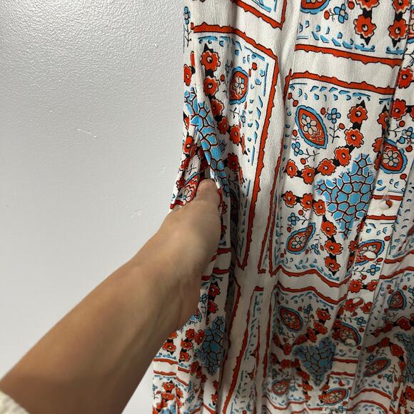 Anthropologie Maeve Praslin Floral Buttondown Dress Women’s 10 Bohemian Pockets - Picture 8 of 11